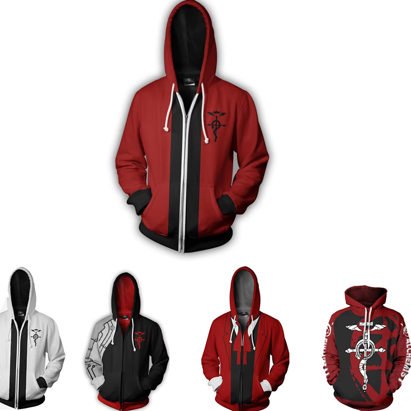 Fullmetal Alchemist Coat - Аниме альхимик Эдвард Толстовка Elric Пальто