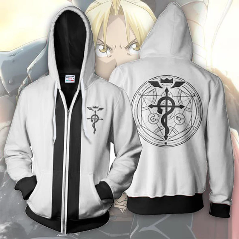 Fullmetal Alchemist Coat - Стальной алхимик, осенняя куртка на молнии