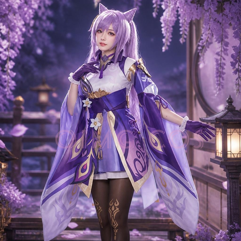 Anime Cosplay Jumpsuit - Костюм для косплея Кэцин из Genshin