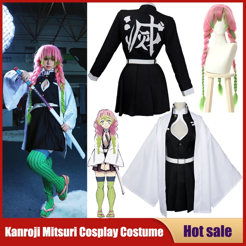 Anime Cosplay Demon Slayer - Аниме Kanroji Mitsuri Косплей Костюм Kimetsu