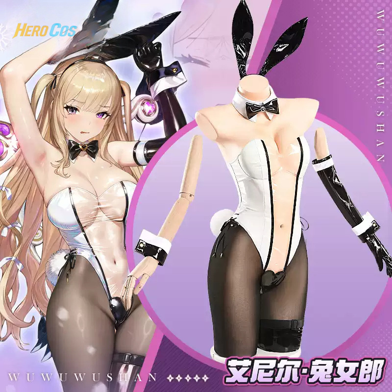 Cosplay Anime Bunny Girl - Костюм для косплея Game Browndust2 Aynil: