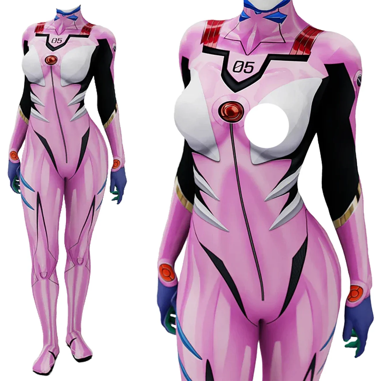Anime Cosplay Jumpsuit - Аниме EVA 05 Макинми Косплей Костюм
