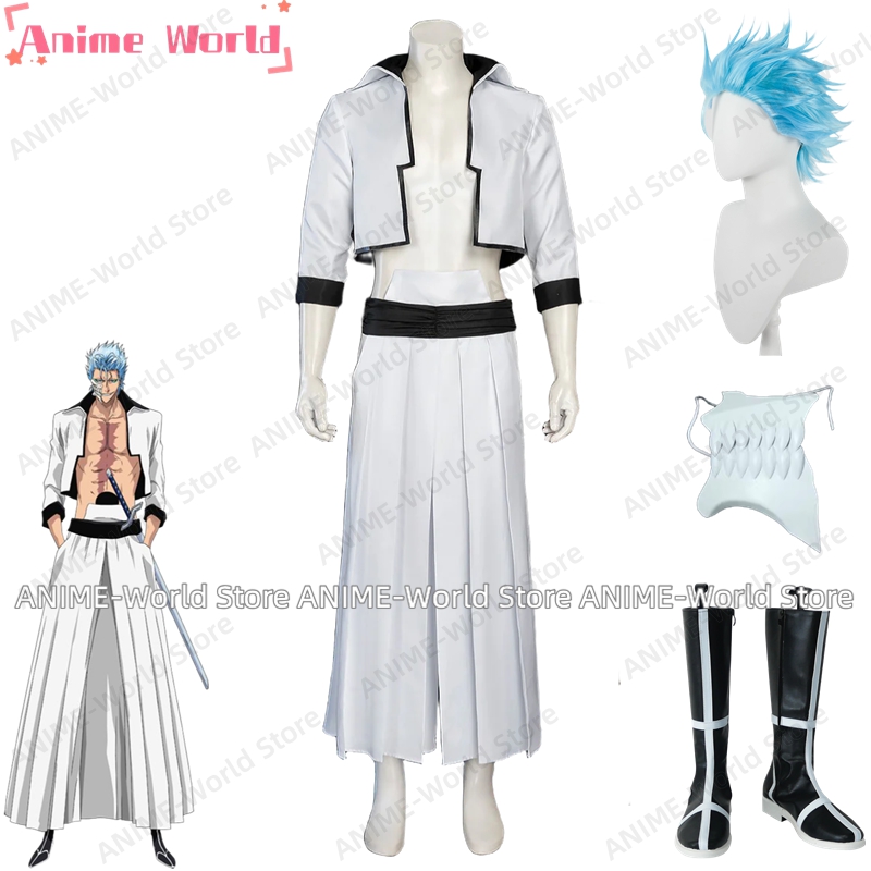Anime Cosplay With Mask - 《Нестандартный размер》Аниме Grimmjow Jaegerjaquez Косплей Костюм