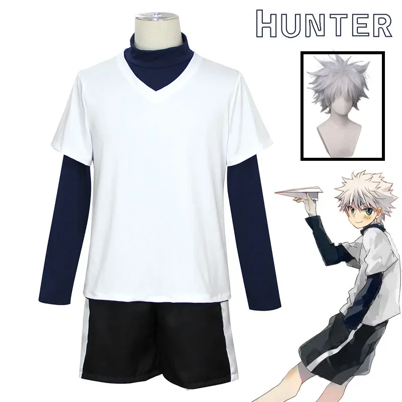 Cosplay Anime Killua Zoldyck - 2026 В наличии Косплей-костюм Киллуа Золдик