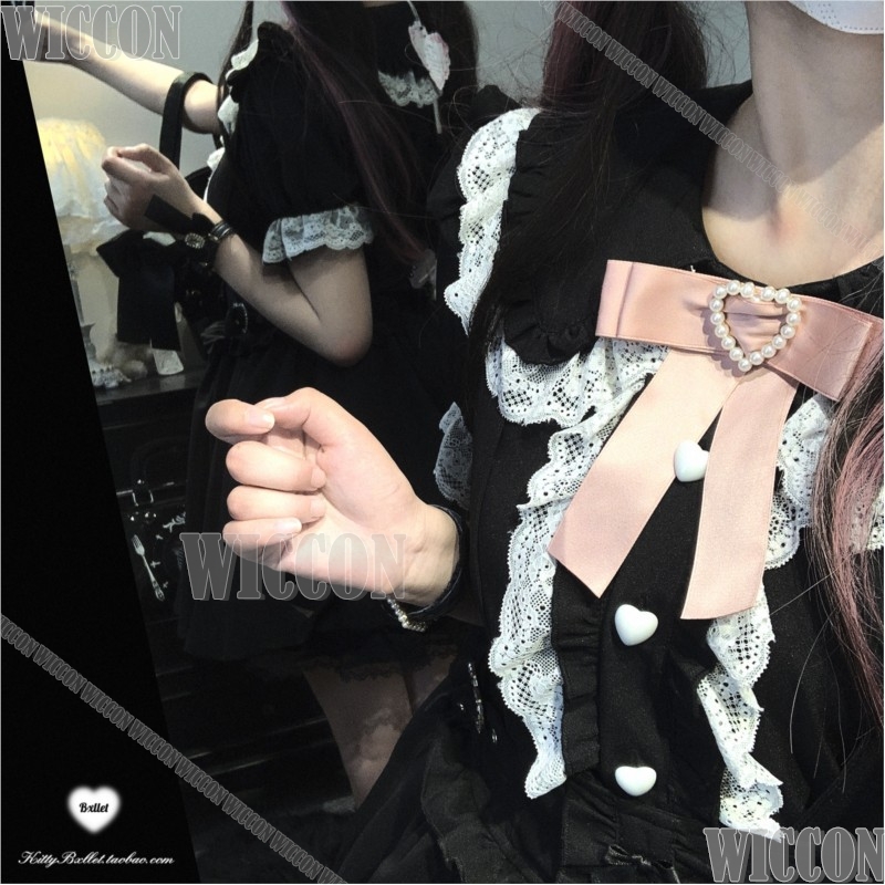 Anime Cosplay Events - Розовая/черная футболка в стиле Y2K Jirai