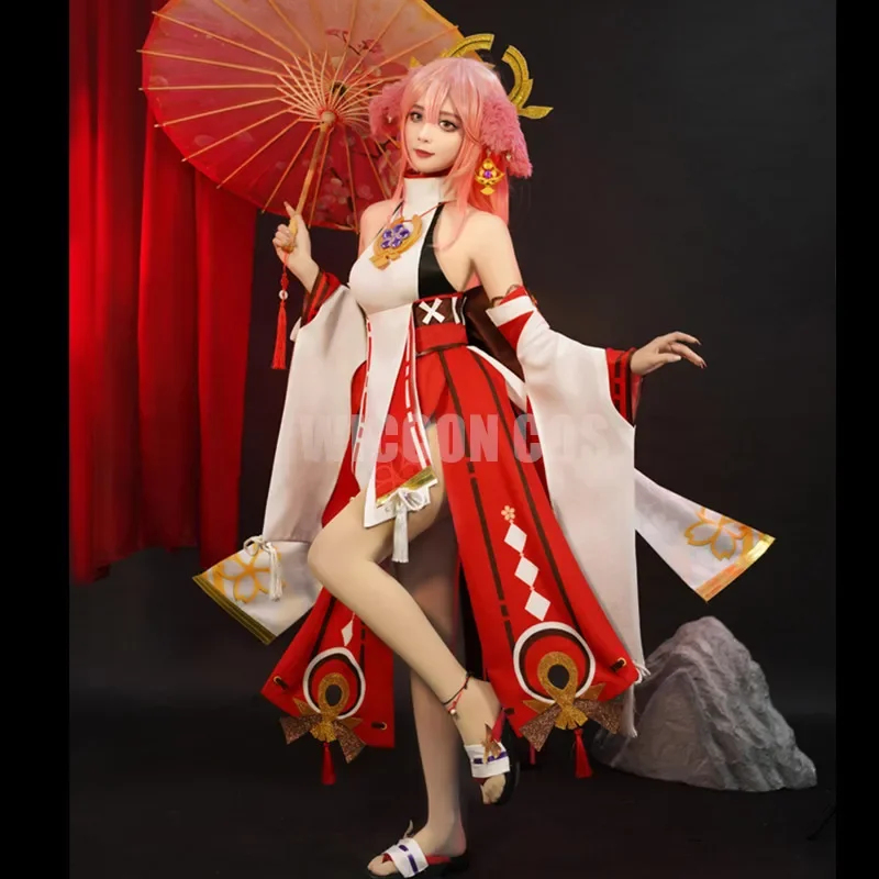 ☆ Костюм, парик и платье SunlC – обзор и цена Cosplay Anime Yae Miko