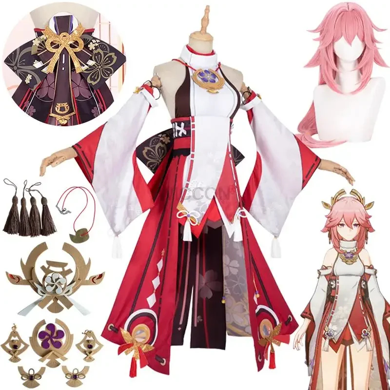 ☆ Костюм, парик и платье SunlC – обзор и цена Cosplay Anime Yae Miko