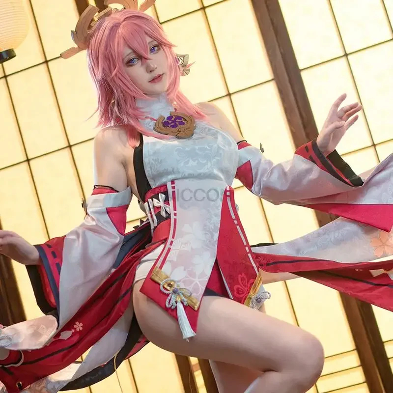 ☆ Костюм, парик и платье SunlC – обзор и цена Cosplay Anime Yae Miko