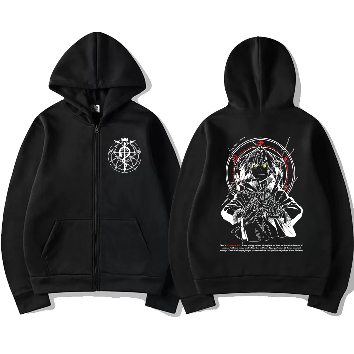 Худи на молнии с принтом «Аним – обзор и цена Fullmetal Alchemist Coat