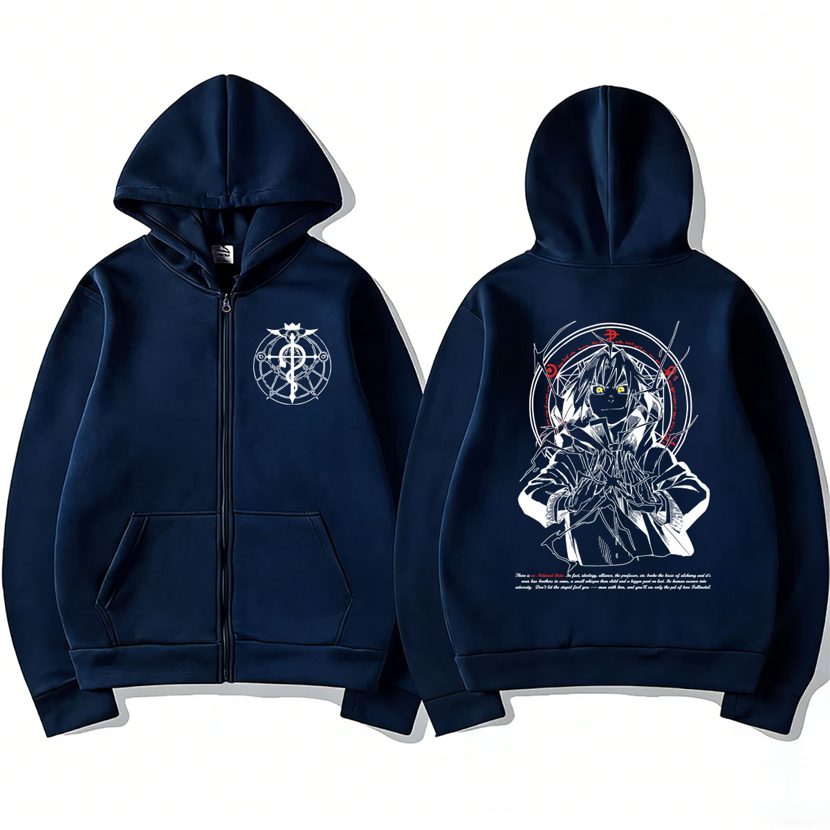 Худи на молнии с принтом «Аним – обзор и цена Fullmetal Alchemist Coat