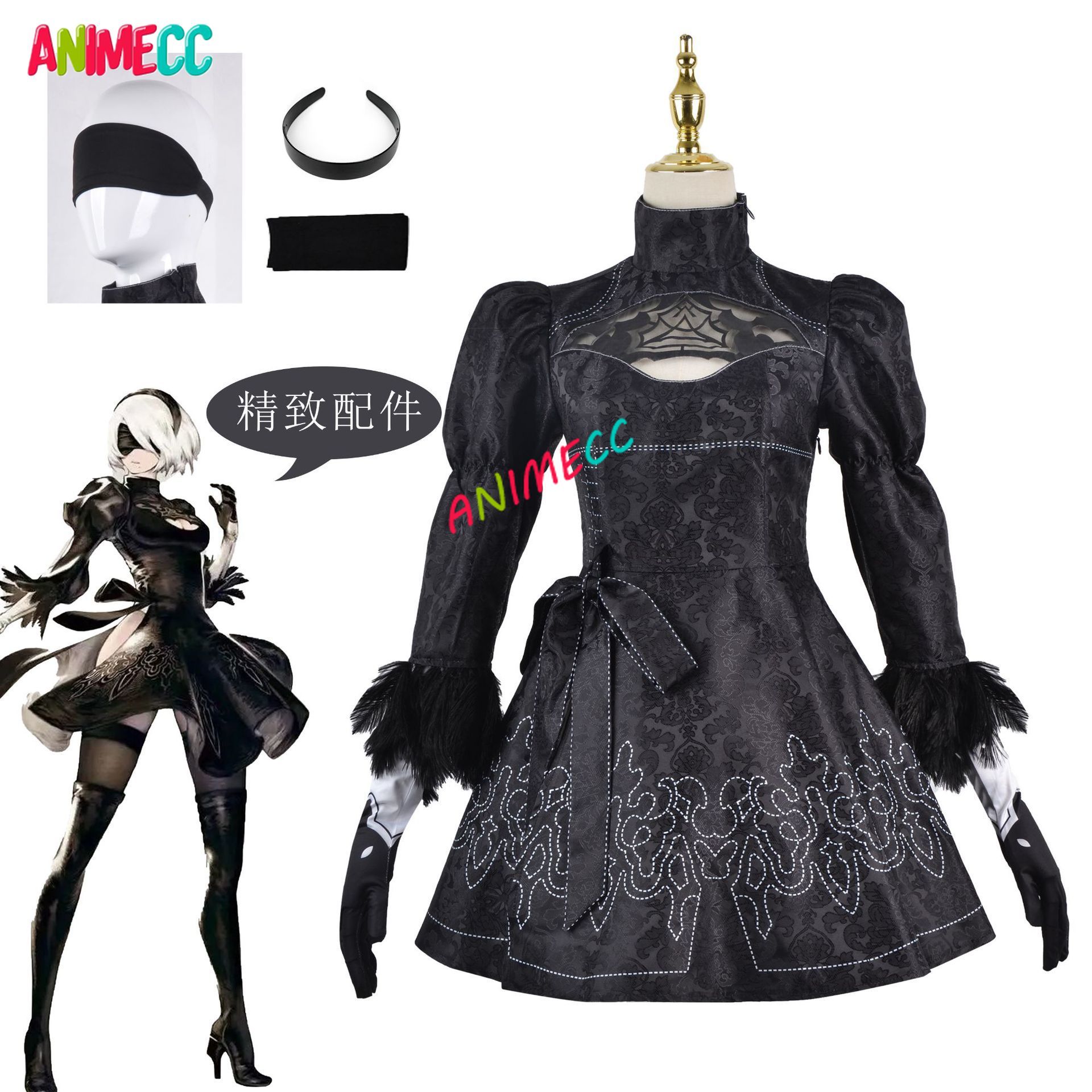 ANIMECC в наличии S-3XL 2B Nie – обзор и цена Anime Cosplay Eyes
