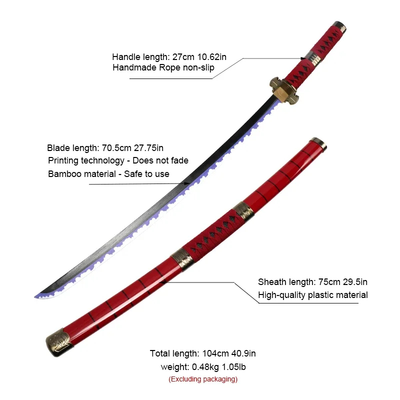 Набор из 3 мечей Ророноа Зоро  – обзор и цена Anime Cosplay Katana