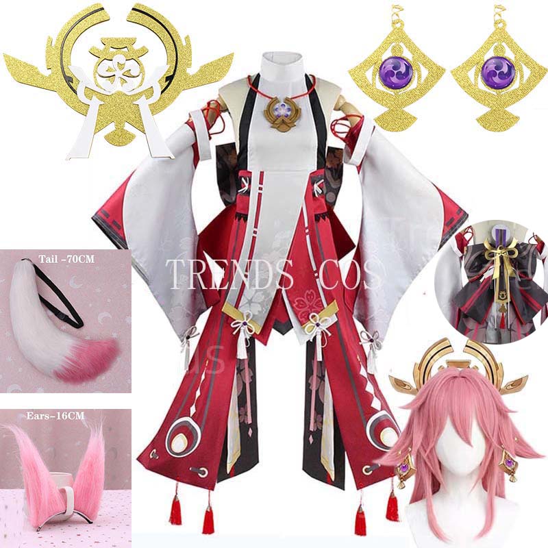 Yae Miko полный комплект Guuji – обзор и цена Cosplay Anime Yae Miko